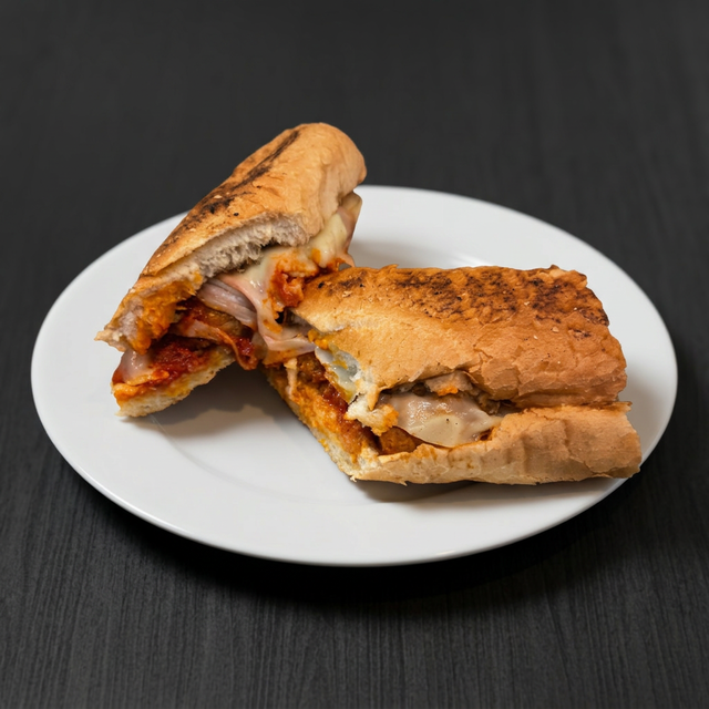 Meatball Parmesan Sub.